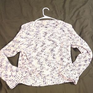 White and Black Knitted Sweater